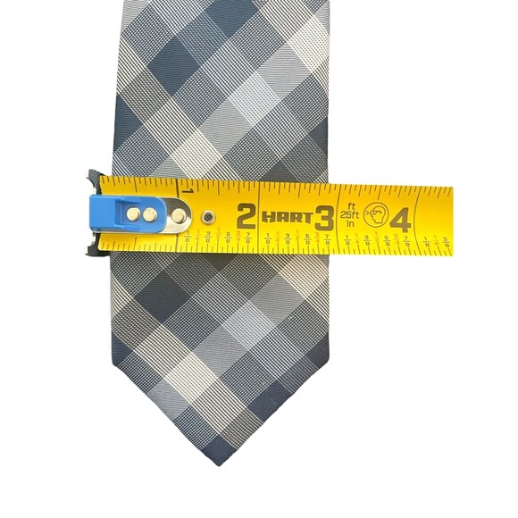 Ryan Seacrest Distinction Weho Blue Plaid 3" Tie 100% Silk Modern Business - Picture 5 of 5